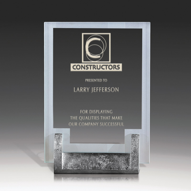 Jade Glass Desk Award Large
